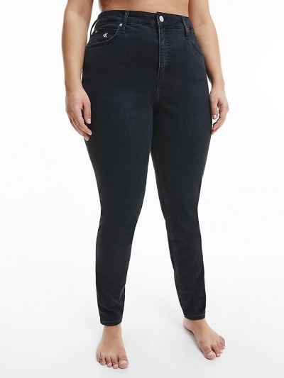 Calvin Klein Ruhák HU457104 | Calvin Klein Plus Size High Rise Női Farmernadrág Fekete